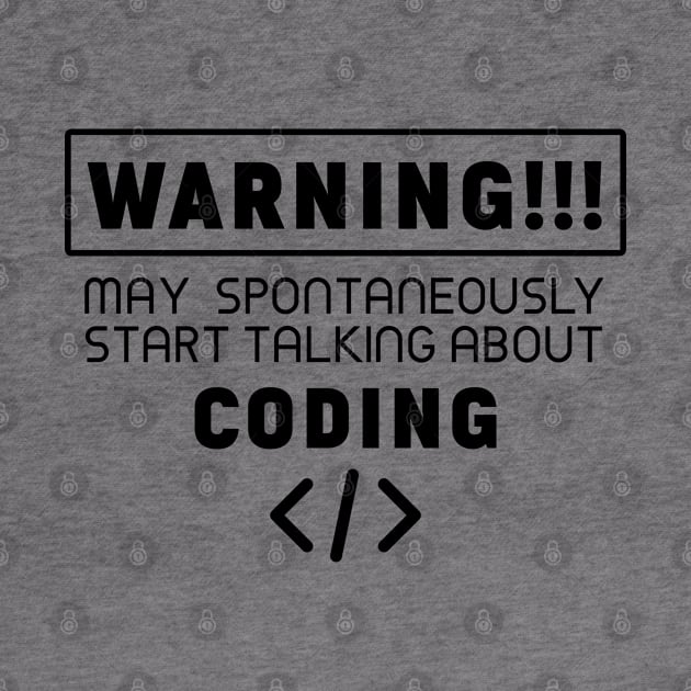 Warning, may spontaneously start talking about coding by Purrfect Corner